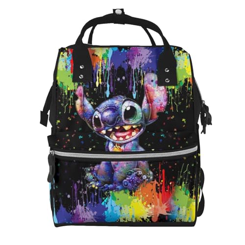 Image of TIUEWRWEFG Cartoon Cute Diaper Bag Backpack for Girls Boys, Multifunction Waterproof Maternity Travel Large Bags for Women (SDB-2)