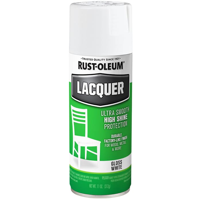 Image of Rust-Oleum 1904830-6PK Lacquer Spray Paint, 11 oz, Gloss White, (Pack of 6)