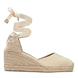 unica iuta Castañer Carina/6/001 - Espadrillas Donna, Avorio (Ivory 203)