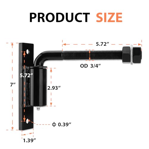 Steel 7inch Heavy Duty Bolt on 3/4" J Bolt Gate Hinge, 4 Pack by moyzxc - Used condition - Image 3