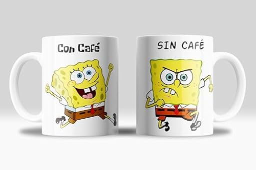 newseny Taza Divertida con Personajes de Dibujos - Frase ´Con Café, Sin Café´ - Regalo para Fans de Series Anime y Dibujos Animados | Cerámica 330ml (bob) | Ya disponible en tu tienda friki favorita! En mundofriki.es! newseny Taza Divertida con Personajes de Dibujos - Frase ´Con Café, Sin Café´ - Regalo para Fans de Series Anime y Dibujos Animados | Cerámica 330ml (bob) | Ya disponible en tu tienda friki favorita! En mundofriki.es!