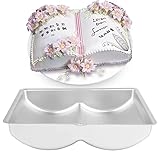 Aluminum Alloy Book Shape Cake Molds, Birthday Cake Pan Book Shaped Cake Pan for Baking, Cake Pan Shaped like a Book, Silver Cake Baking Molds 3D Book Cake Pan Mould Non-Stick Baking Accessory