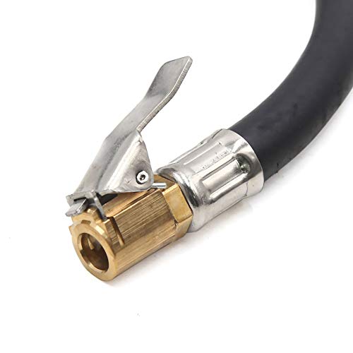 sourcing map 37cm Klipp Auto Luft Reifen Rohr mit Silber Ton 90 Grad Ventilverlängerung