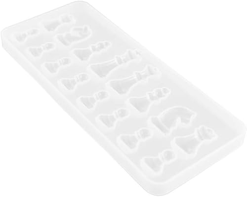 Miniatura 7 de EXCEART Molde de silicona de ajedrez epoxi 3D, piezas de ajedrez epoxi, molde de resina para manualidades, chocolate, caramelo, joyería, arte,