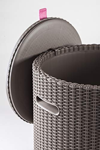 Stool exterior Keter con mesa nevera de 39 litros en resina acabado ratán plano 5