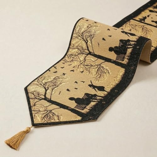 Bedding Autumn Birds Rustic Dining Table Runner