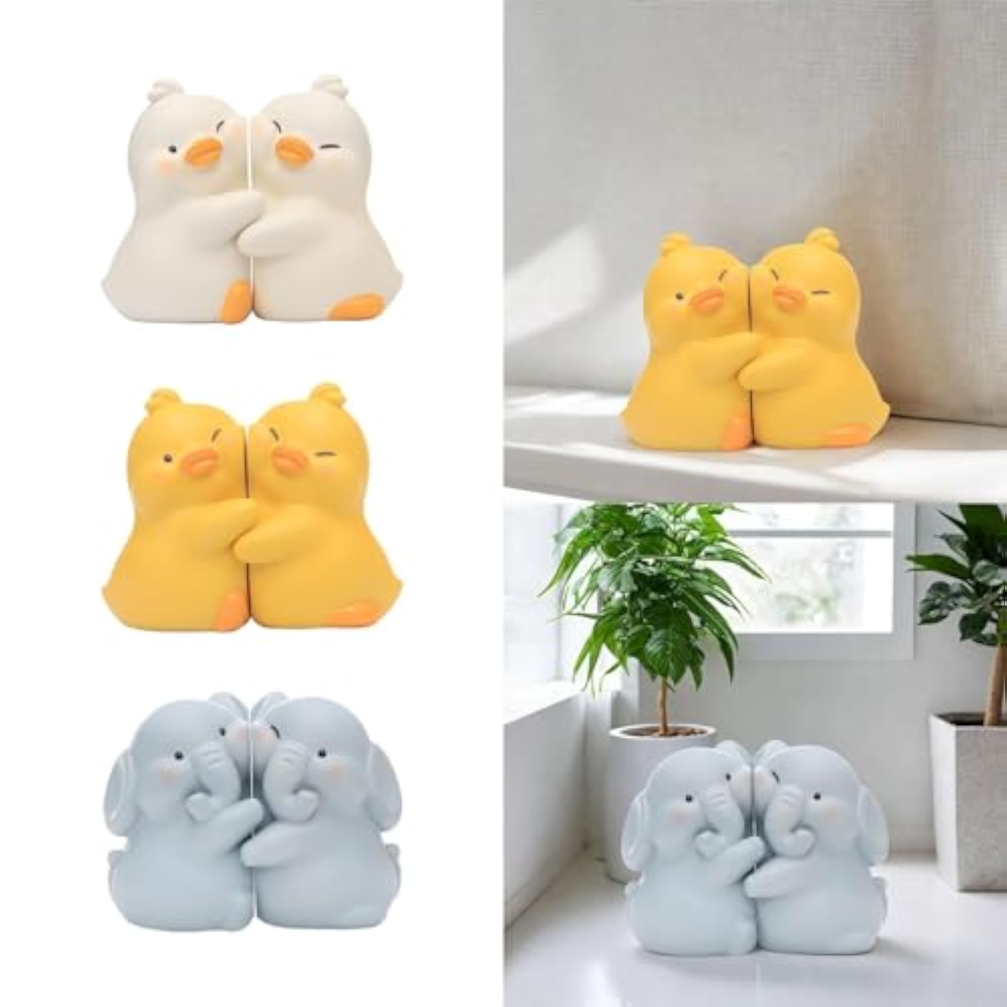 Decorative Bookends, Resin Modern Office Home Decor Book Organizer