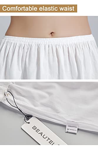 Image of BEAUTELICATE Womens Half Slip 100% Cotton Vintage Underskirt in 3 Lengths