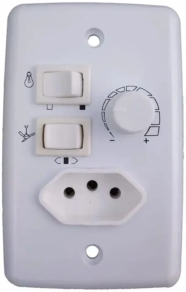 Chave Controle Ventilador com Tomada Bivolt Venti Delta