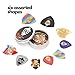 Pick Geek Guitar Pick Set | 18 Cool Custom Assorted Guitar Picks | for your Electric, Acoustic, or Bass Guitar | 5 Different Shapes and Thicknesses | Presented in a Luxury Metal Pocket Box