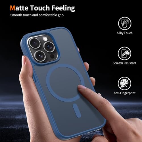 Coque de protection iPhone 14 Pro Max Magsafe mat de qualité militaire supérieure