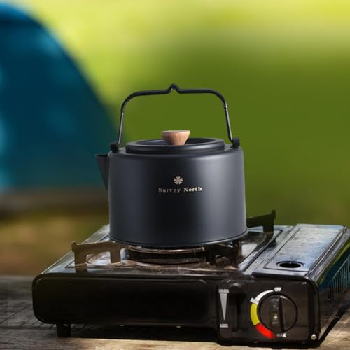 Bouilloire de camping en acier inoxydable 1L pour théière de randonnée - 4