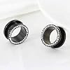TBOSEN 8 PCS Dull Polish Fashion Ear Tunnels Plugs Gauges Stainless Steel Expander Stretcher Piercings