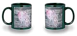 MERCHANDMANIA Taza completamente Verde recuadro arachne kumo desu ga nani ka serie anime manga black mug jarra cerveza te infusión