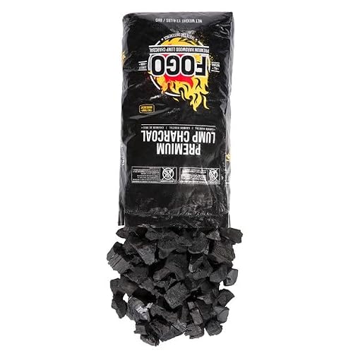 FOGO Premium Oak Restaurant Grade All-Natural Hardwood Medium and Small Sized Lump Charcoal for Grilling and Smoking, 35 Pound Bag - Thumbnail 4