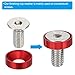 PATIKIL M8 Finish Countersunk Washer Kit, 20 Set Aluminum Alloy Flat Cup Head Screw Bolt Gasket for Mechanical Accessories Parts DIY Models, Black