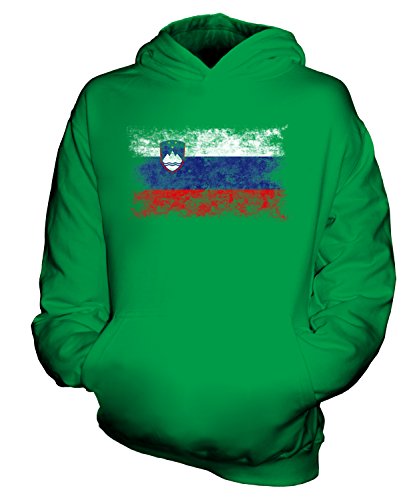 Sweat à capuche Slovénie pour enfant - Candymix drapeau délavé