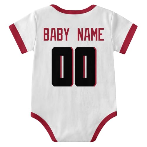 Image of KREDE Baby Clothes Custom Short Sleeves for Baby Boy Gifts | Custom Bodysuit with Number Name Gifts for Baby