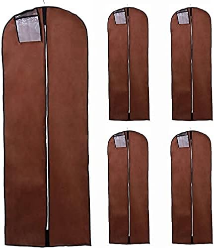 HIMRY Breathable Wedding Gown Dress Garment Clothes Cover Bag 70" Long Zip, for Wedding Dresses, evening dresses, dresses, suits, coats, jackets, trousers and longer clothes, with POCKET, KXB103 red