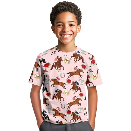 Image of Kids Graphic T-Shirt Boys Girls Novelty Tees Top Short Sleeve Shirts Summer Blouses 3-16