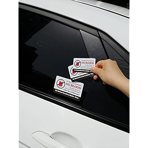 Vongsado No Blood Transfusion Premium Stickers Decal Accessories Set for Car Window Bumper Laptop Luggage Ministry Supplies Bike Bicycle - for JW Gifts, Jehovah Witnesses, JW.org, Men and Women (C01) Cover