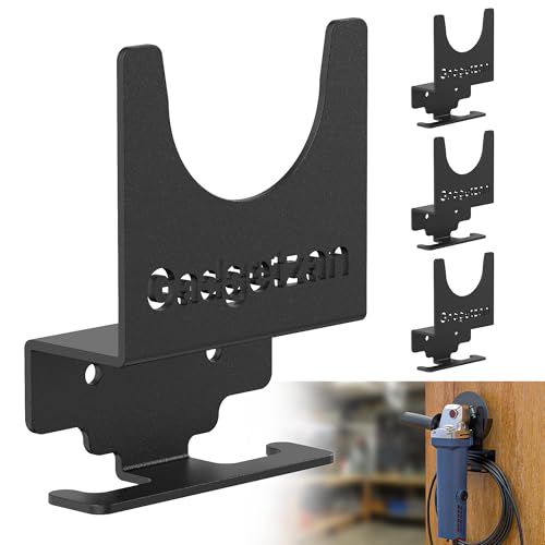 Gadgetzan Polisher Holder Wall Mount,Angle Grinder Holder for 5 Inch Grinder/Polisher/Cutter,Angle Grinder Hanger Bracket for Storage Tools Vertically - 4 Pack
