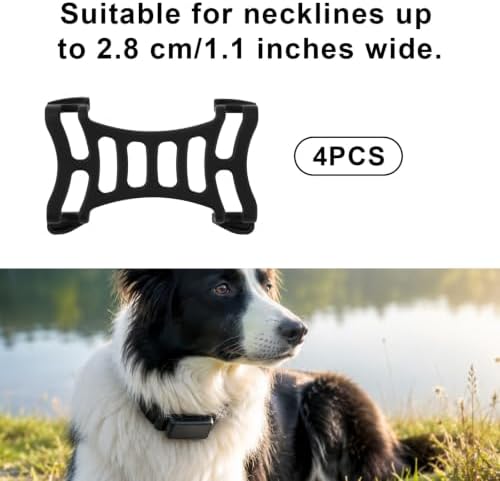 XIHIRCD 4pcs GPS Dog Tracker Clip Mount Replacement Accessories (Black) - 1