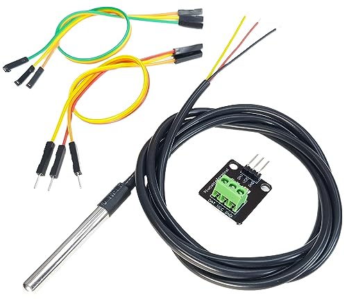 DIYables DS18B20 ���x�Z���T�[ Arduino ESP32 ESP8266 Raspberry Pi�p �h���X�e�����X�X�`�[���v���[�u