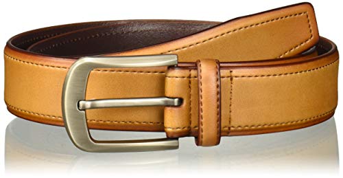 Genuine Leather Belt Men Black Dress Belt Brown Casual Belt (34, TAN)