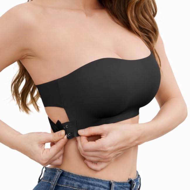 Usije Strapless Bandeau Bra for Women & Girls – Seamless Non-Slip Tube Top with Built-in Pads, Criss Cross Back Closure, B... - Review, Price and Buying Guide