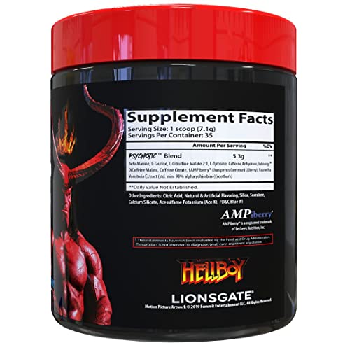 Image of Insane Labz Hellboy Bundle, Psychotic Hellboy Pre Workout and Insane Amino BCAA, Increase Muscle Mass, Strength, Focus and Recovery Time, Blue Raspberry