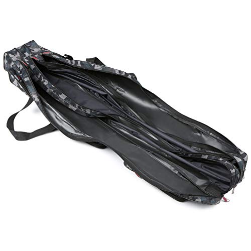 image for LIXADA Fishing Rod Case - 3 Layer Oxford Folding Rod Carrier, Reel & T