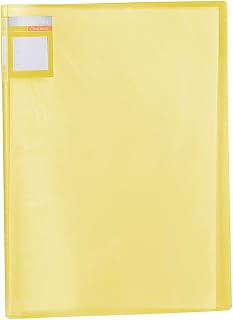 A4 Presentation Book Binder with Plastic Sleeves,Portfolio Clear Book Binder with 40 Pocket Clear Sleeves Protectors,A4 Display Book for School, Office,Business(Yellow)