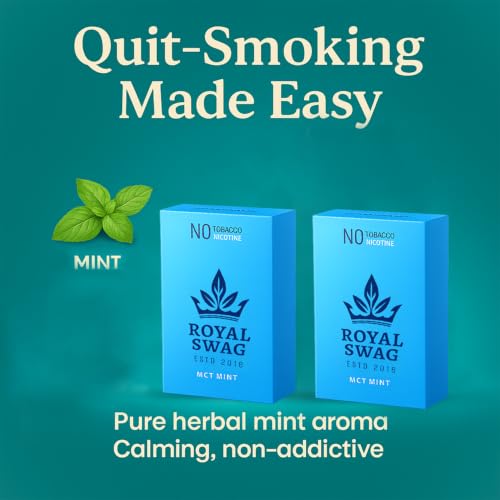 Image of ROYAL SWAG Mint Flavour Wellness Sticks 10 Sticks Each Pack of 2 Boxes Ayurvedic Herbal Blend Wellness Sticks