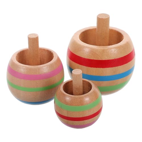 VICASKY Wooden Spinning Gyro for Educational Hand Eye Coordination and Thinking Development Durable and Safe Wooden Material Unique Finger Spinning for Sensory Play Anytime