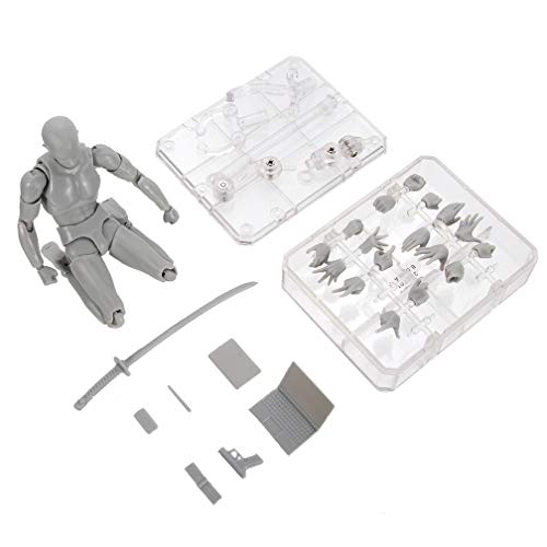 Figure modelo Mannequin para dibujo con accesorios miniatura 6
