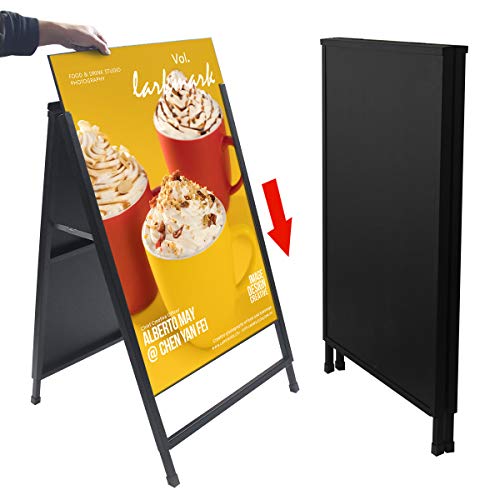 image for HUAZI Sandwich Board 24 x 36‘’ Sidewalk Sign Double-Sided A Frame 