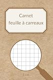  Carnet feuille à carreaux 1 cm: Un Cahier avec des Feuilles à Carreaux de 1 cm pour Dessiner des Pavages, des Motifs Géométriques ou du Pixel Art (pour adulte et enfant de 6 à 10 ans) N°3
