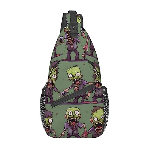 Sac à dos zombie au motif graphique noir, modèle multifonction et ergonomique