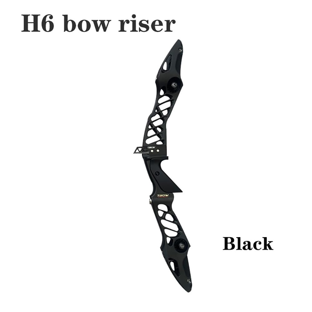 ACCMOS 25 pollici Arco Ricurvo Riser Universale Interfaccia ILF H6 Arco Ricurvo Riser Takedown Caccia Tiro con L'arco Accessori per Archi (Black)