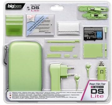 Bigben Interactive Lite Green Pack 11 Pieces Accessory Pack for Console Compatible with Nintendo DS Lite