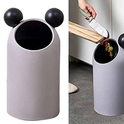 Poubelle PP 42 x 25 cm Cocoarm de grande capacité à ouverture inclinée pour tri intérieur - Gris