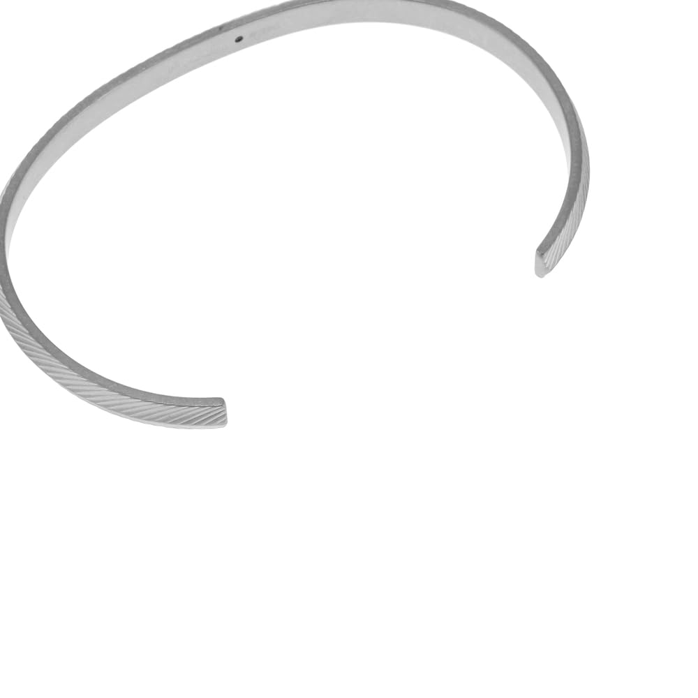 Fossil Pulsera para hombre en acero inoxidable con brazalete abierto