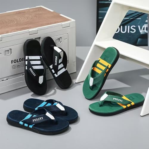 Premium Comfort Striped Two Layerr Flip Flops For Men Non Slip Thong Sandals Slides Summer Slippers Indoor Outdoor Footwear2