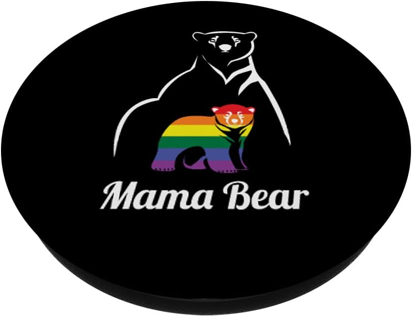 LGBT Mama Bear Pride Mom Rainbow PopSockets Adhesive PopGrip image 2