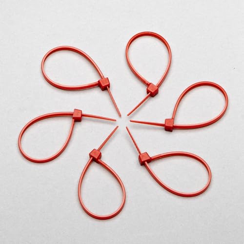Image of Novoflex CPS 100 ES K (R) ,Cab Lok Nylon Cable Ties 100 x 2.5 mm Colour: Red ,Pack of 1000, 4 Inch, Tensile Strength: 8 KGF / 18 LBS