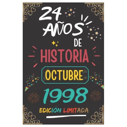 CUADERNO, 24 AÑOS DE HISTORIA OCTUBRE 1998 EDICIÓN LIMITADA: Regalo de 24 cumpleaños para mujeres y hombres, ideas de 24 cumpleaños... un ... regalo de 24 cumpleaños para él/ella.