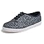 Night Blue Glitter Laceup Plimsolls