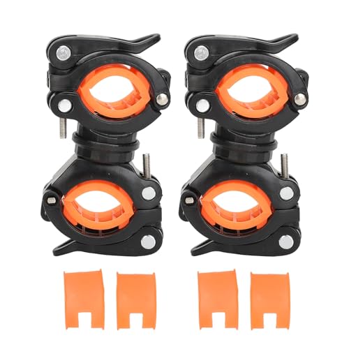 Adjustable Versatile Cane Holder for Wheelchairs, Walkers Scooters Stable 360 Degree Rotation, Convenient Access to Walking Aids with ABS Material (Black Orange)