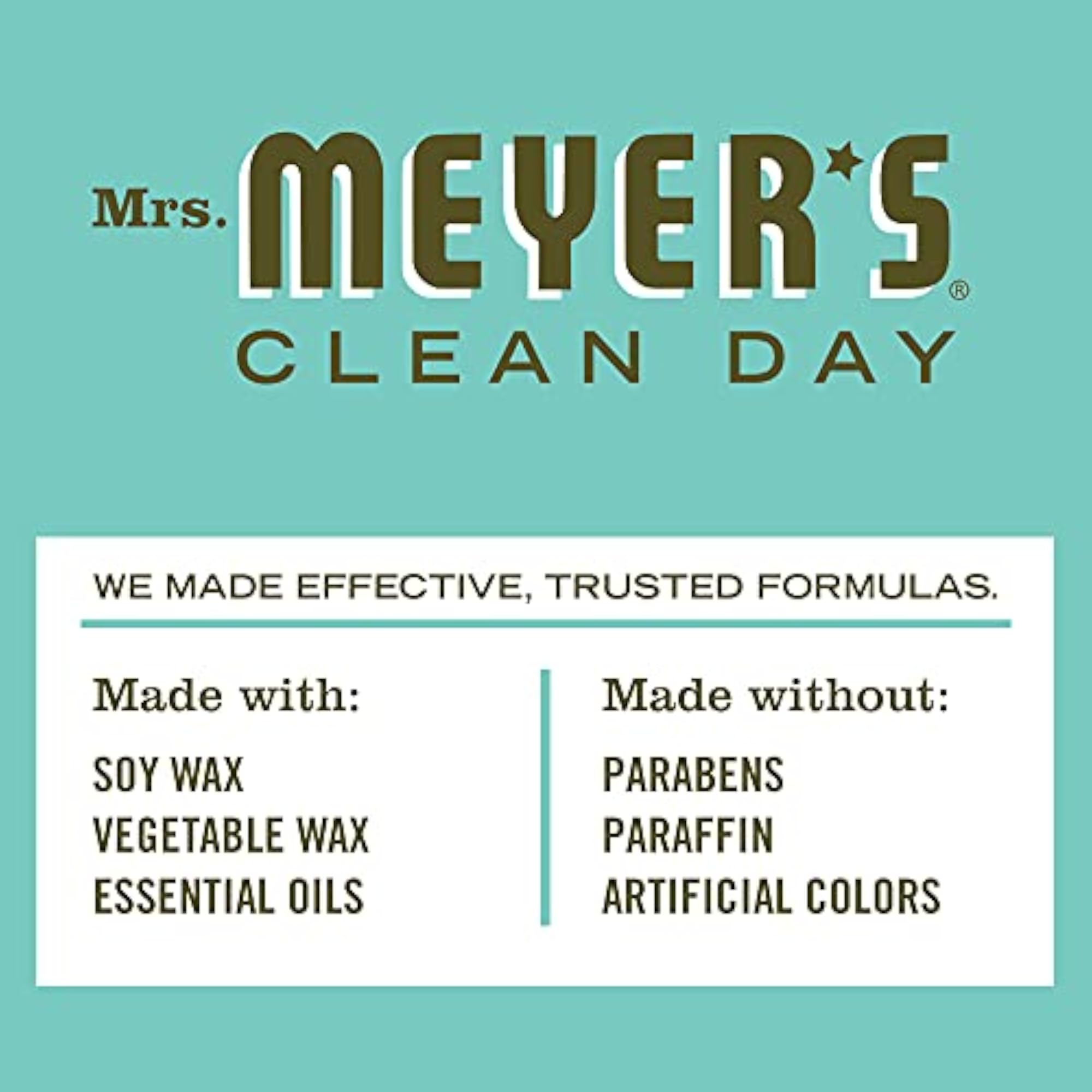 MRS Clean Day Scented Soy Candle, Basil, Gift for Home